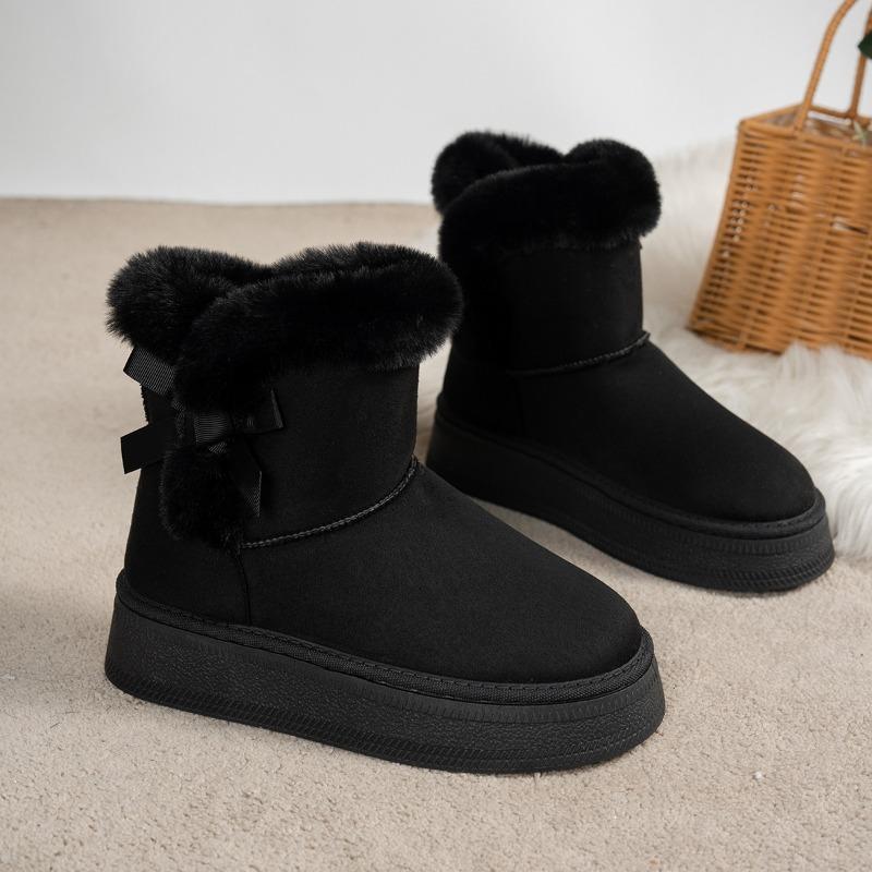 

New Style of Simple and Casual Woolen Snow Boots, Thick-soled and Large-sized Cotton Shoes 36