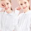 Girls' Pure Cotton Long Sleeve White School Shirt