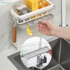 Over-Sink Suction Cup Organizer Basket - Removable Kitchen Drain Rack Dish Sponge  Soap Holder For Sink Counter Storage
