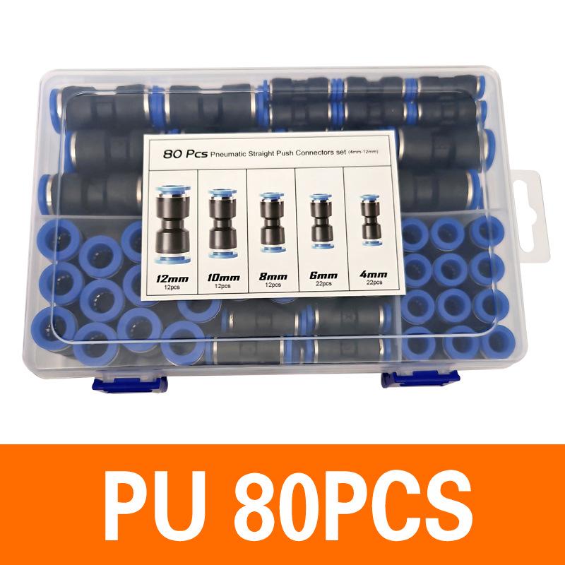 

Пневматический пластиковый набор быстроразъемных PU фитингов - 50 шт. проходных, 60 шт. комбинация соединителей 4/6/8/10/12 мм