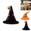 Halloween Electric Pumpkin Elf Hat Ghost Festival Party Costume Plush Toy Yellow 30*30*40cm Black 30*30*40cm