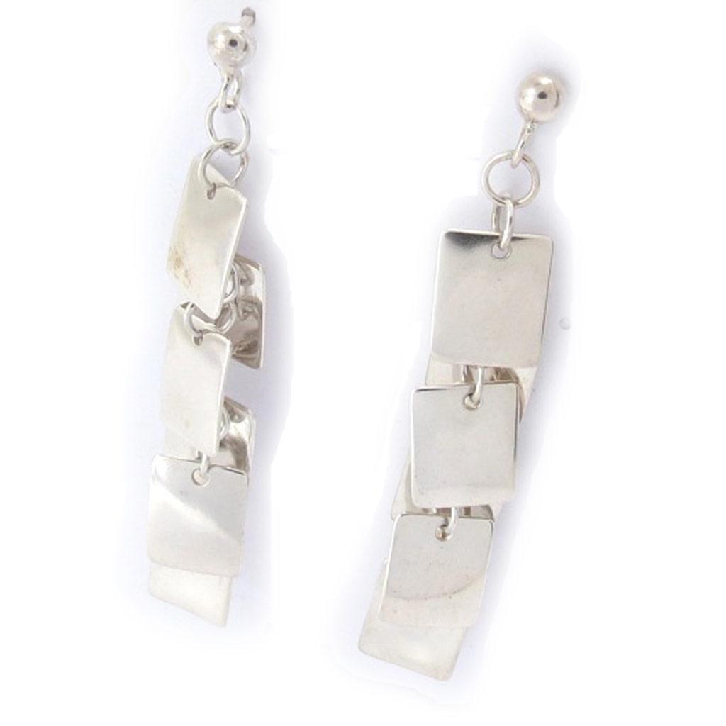 Les Trésors De Lily [B9541] - Silver Earrings 'Choreography'