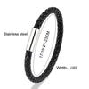 Classic Blue Braided Leather Bracelet Stainless Steel Magnetic Buckle Bangle Simple & Stylish Couple Jewelry Gift for Him