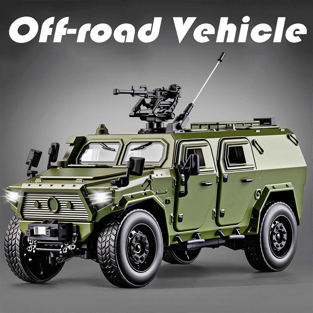 1:18 Modelli di Auto Giocattolo DongFeng MengShi Lega Pressofusa Veicoli Militari Fuoristrada Ritorno a Tirare Suono Luci Porte Apribili Giocattoli Educativi per Bambini