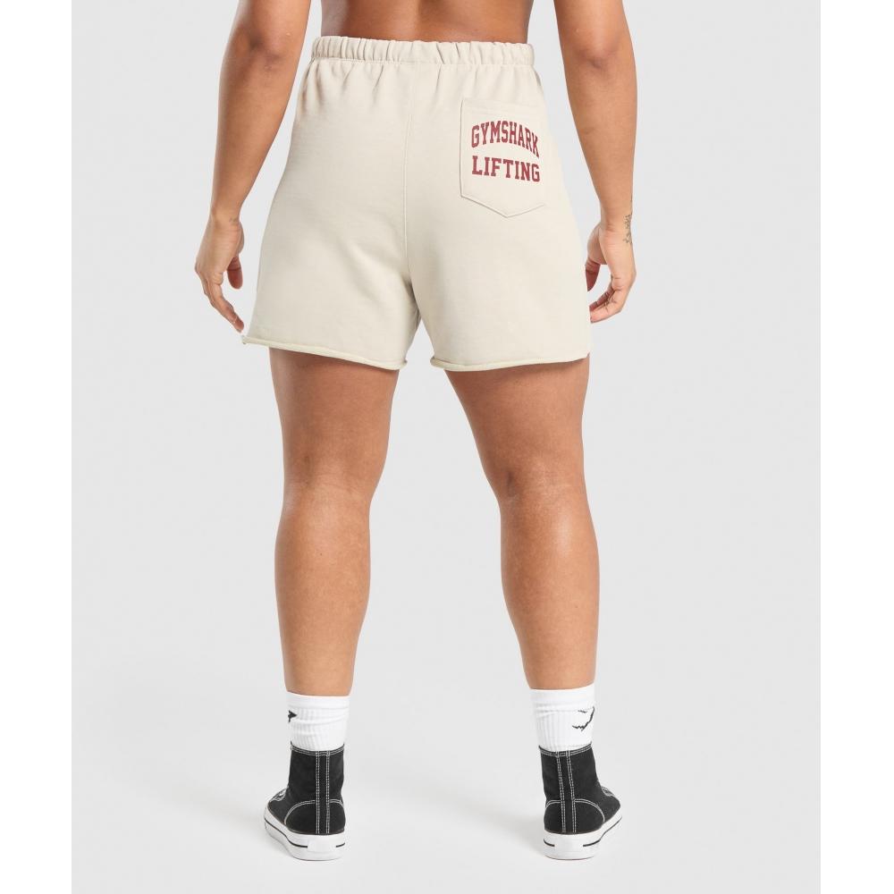 

GYMSHARK Lifting GFX Шорты Pebble Grey B1B9B GB7P