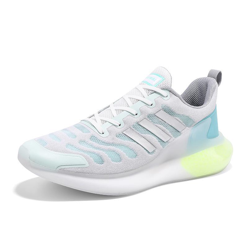 2025 men's running shoes soft-soled shock-absorbing real popcorn casual shoes autumn breathable ice silk mesh sneakers