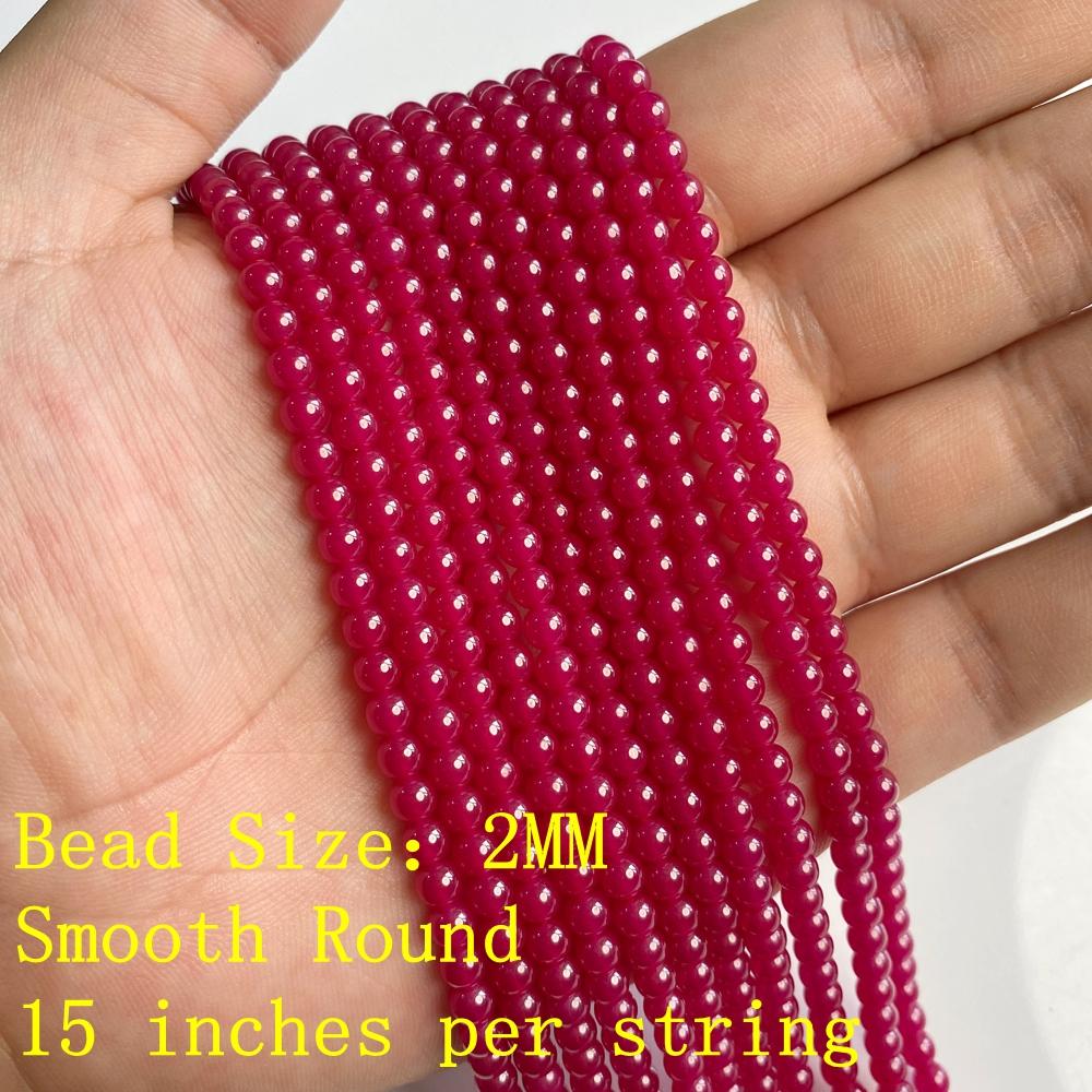 15inch Quality Small Natural Barklyite Ruby Red Corundums Beads Loose Spacer Round Faceted Red Gem Beads For Jewellery Making 15inch one strand