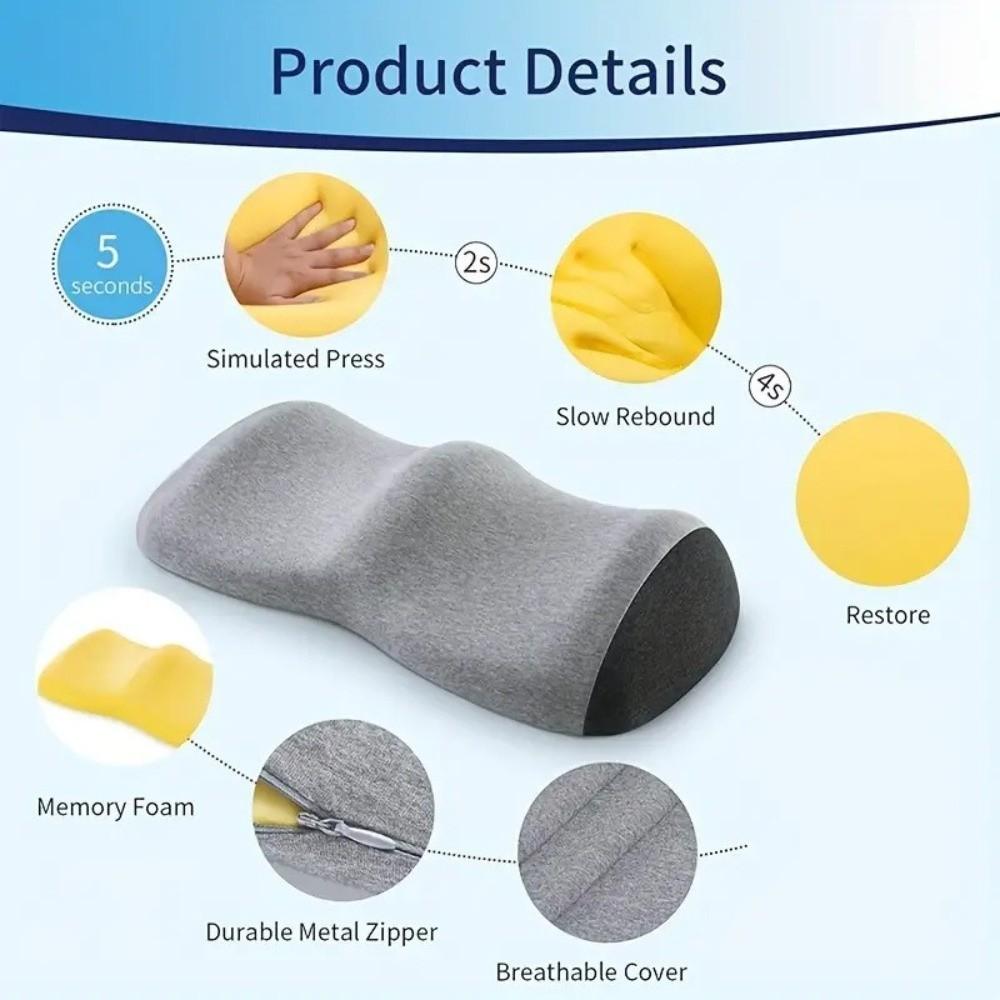 Four Seasons Wave Shape Leg Pillow Rebound Cotton Color Blocking Knee Pillow Comfortable Foot Rest Pillow Elderly People