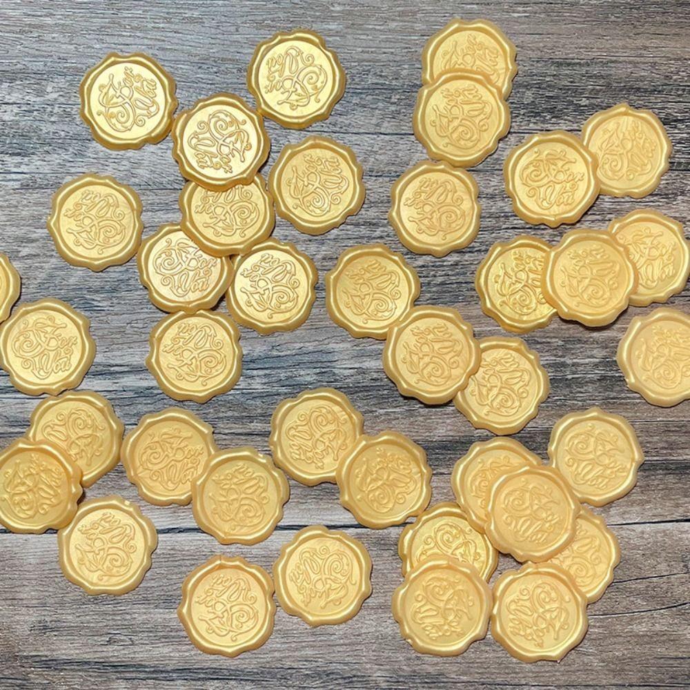 10 ks Personalizovaných samolepek s voskovou pečetí Nádherné DIY samolepky na svatební oznámení Kulaté samolepicí samolepky na pečetění obálek