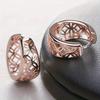 European and American Fashionable Women's Simple Retro Hollow Four Leaf Petal Ear Buckle, Personalized and Creative Exquisite Earrings