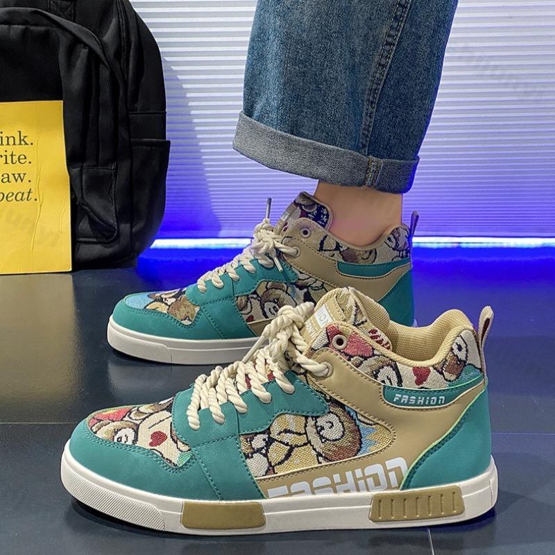 Fashion High Top Men's Casual Sport Shoes Spring 2025 New Comfortable Versatile Niche Design Comfortable Fashion Trend Non slip Sneakers