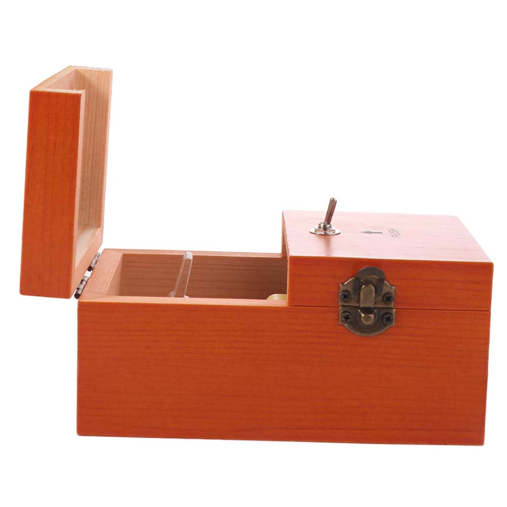 Leave Me Alone Electronic Useless Box Wood Color Wooden Useless Box Novelty Useless Box Kids Toy