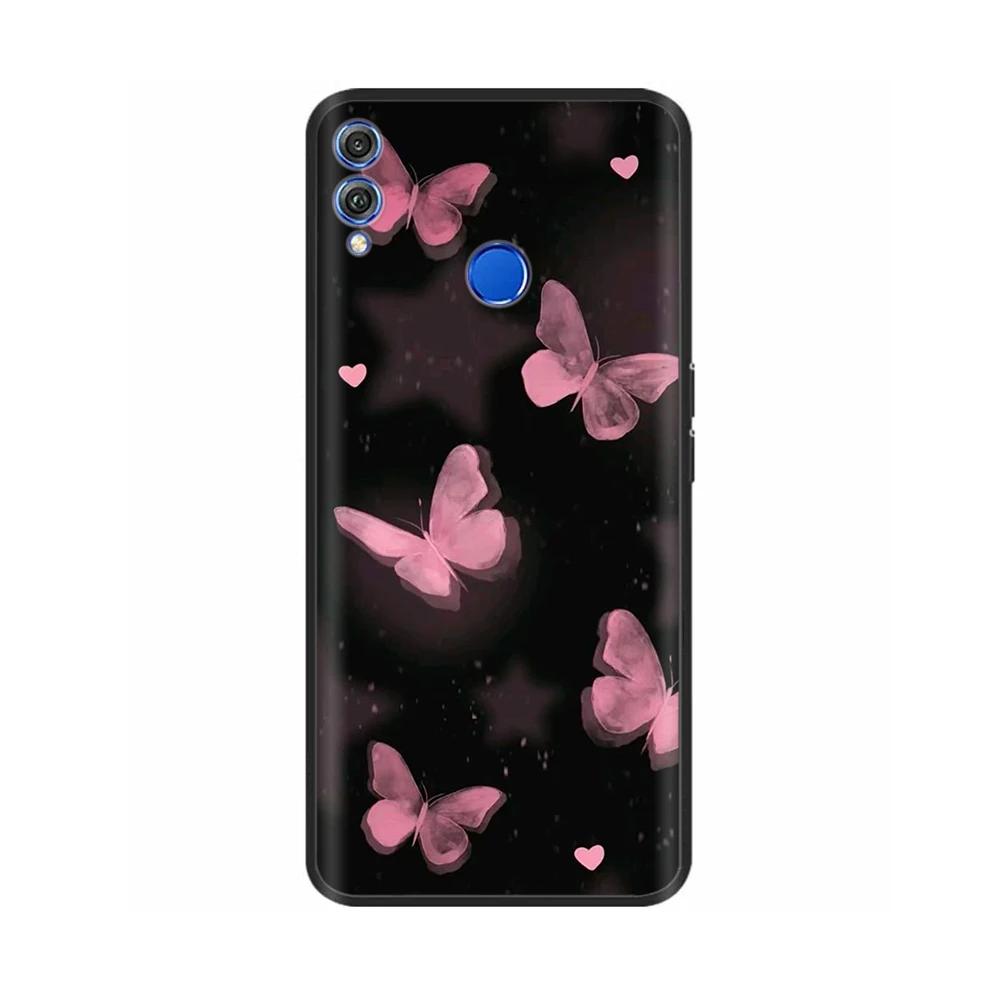 For Honor 8X Case Soft Liquid Silicone Full Coverage Phone Case For Huawei Honor 8X Cases Honor8X Cute Panda Back Cover Fundas