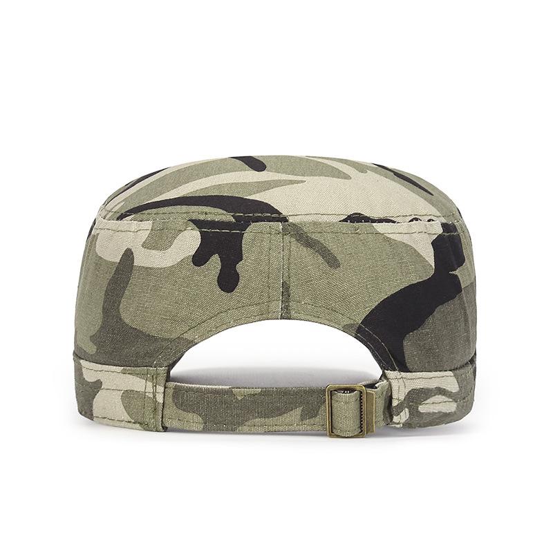 Embroidered Camouflage Sun Protection Flat Top Hat A Fashionable and Versatile Sun Protection Hat for Spring and Autumn