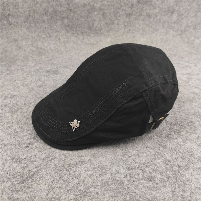 Solid Color Baseball Cap Korean Style Cotton Hat British Style Men's Newsboy Cap Men's Painter Hat Women's Beret