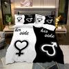 3D Printed Bedding Set: Bed Sheet, Pillowcase, Brushed Fabric