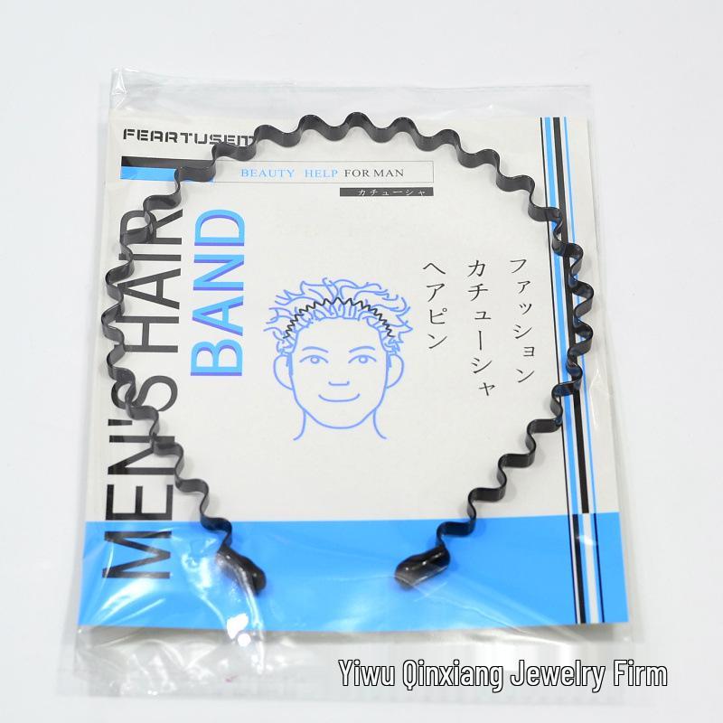 Men's Korean Sporty Invisible Wave Hairband Hairpin