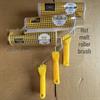 9-Inch Thickened Double Yellow Stripe Roller Brush for Medium Pile Interior & Exterior Walls, Non-Shedding, No Dead Corners