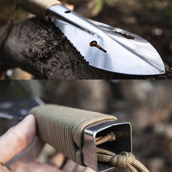 Zewnętrzna łopata ze stali nierdzewnej Szpadel ogrodniczy Wielozadaniowe narzędzie z kielnią do piłowania zębów