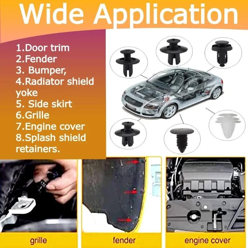 100pcs/100Pcs with Tool/100Pcs (Bagged) Boxed Car Buckle Car Parts Combination Set Door Interior Panel Nylon Bumper Buckle 2025