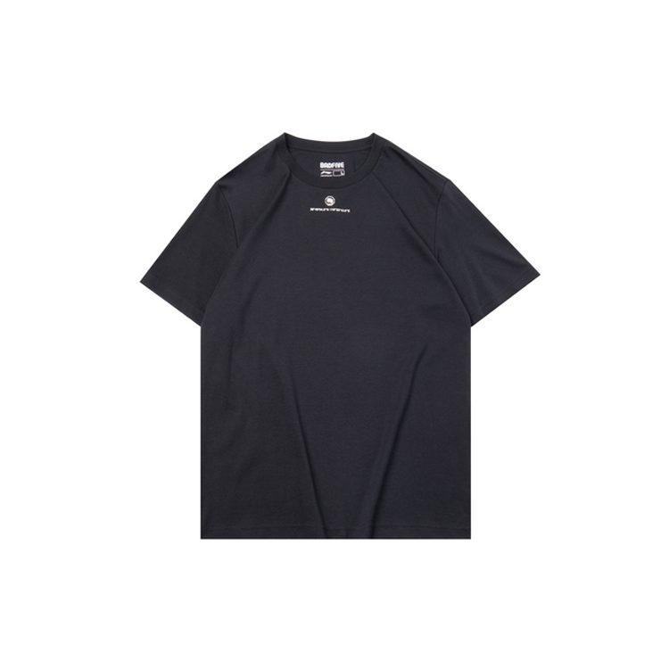 Li Ning T Shirts Men's Black Crew Neck Moderate Straight Fit AHSQ237-2