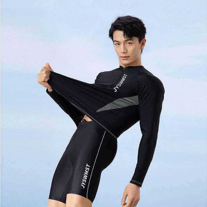 Couple's Snorkeling & Surfing Swimwear: Men's Long Sleeve Sun Protection Top & Women's Two-piece Diving Suit