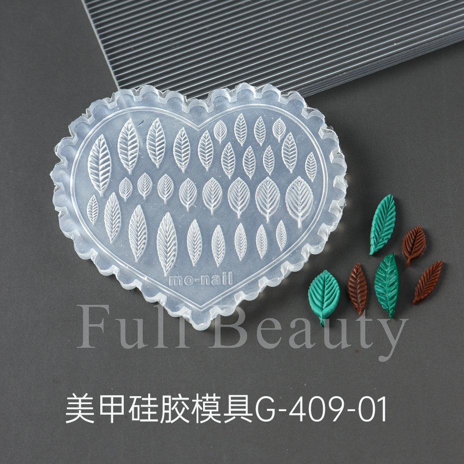 Nail Art Silicone Mold, Mushroom Tulip Peach Blossom Flower Leaf Mango Three-Dimensional Engraving Mold