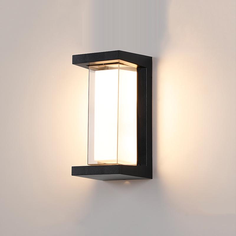 Waterproof Minimalist LED Wall Light with Smart Sensor for Outdoor Use