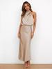 2025 Spring/Summer Satin Sleeveless Dress: Elegant, High-End Eveningwear