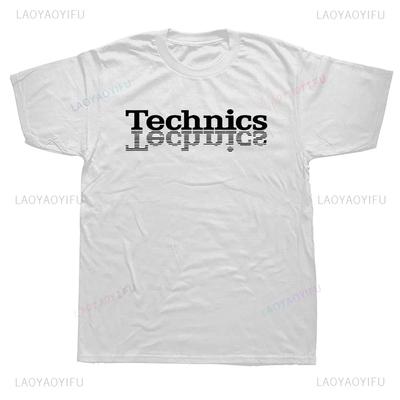 Neuankömmling Technics DJ Plattenspieler Music House Bedrucktes T-Shirt Techno Electronic Hip Hop Grafik T-Shirts Streetwear Sommer T-Shirts