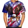 Summer Hot Selling Fashionable American Bald Eagle Cool 3D Printed Casual Personalized