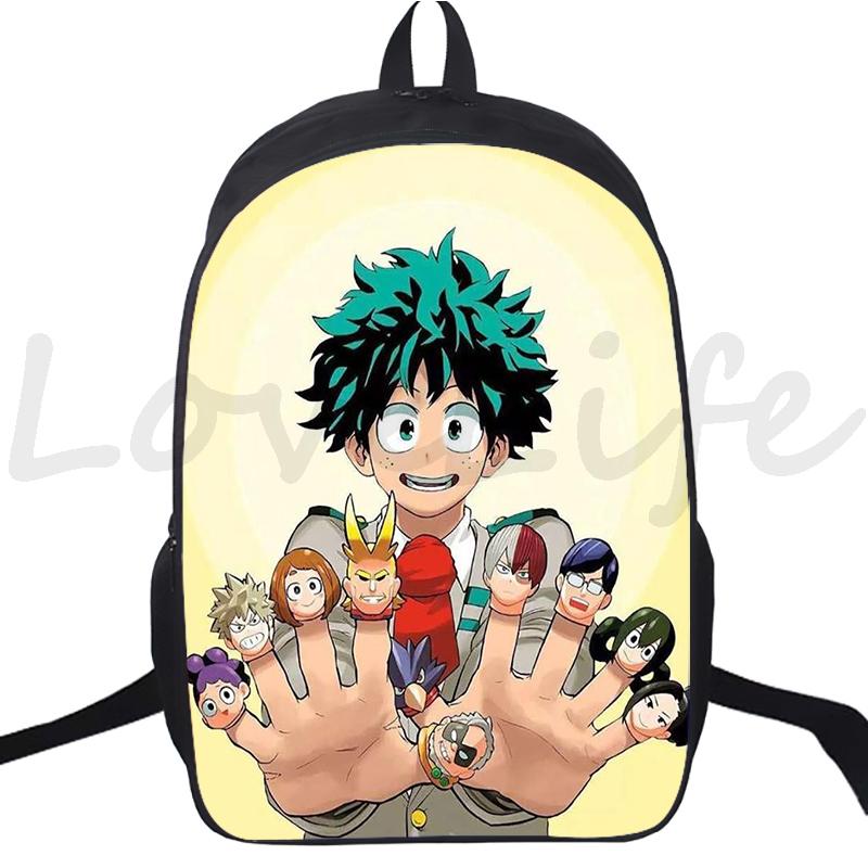 Anime Backpack My Hero Academia School Bags for Boys Girls Boku No Hero Academia Bagpack Teens Travel Bag Rucksack Kids Mochila