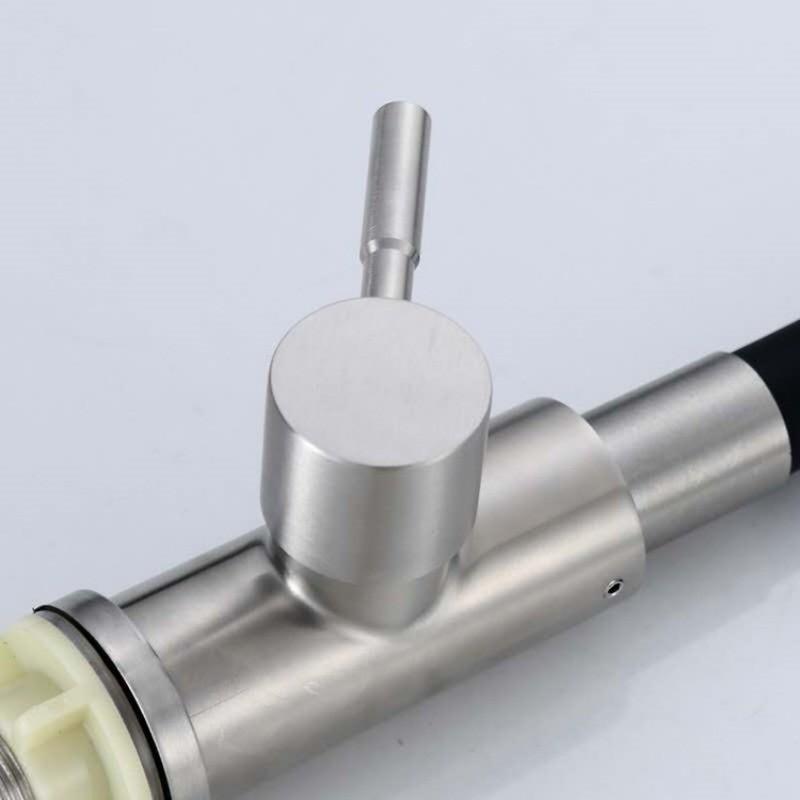 Household Sink Single Cold Water Tap Kitchen Silicone Tube Faucet Stainless Steel Universal Rotating Faucet