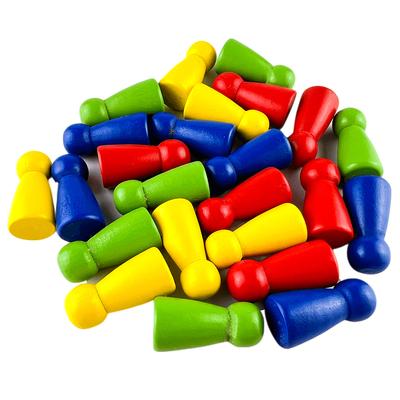 8 Pezzi Pedone Scacchi con 1 Dado Pezzi di Gioco in Legno 31mm per Gioco da Tavolo Gioco di Carte e Altri Accessori di Gioco 4 Colori