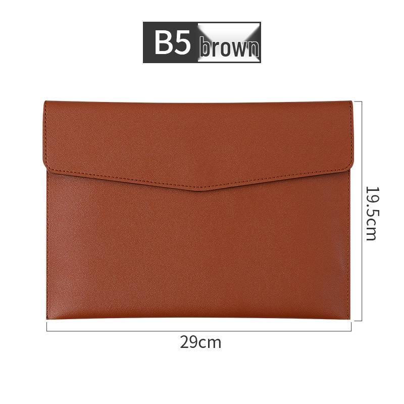 A4 Leather Magnetic File Bag with Custom Logo Options - Business Document Envelope Design in Multiple Specifications