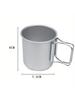 1 Pcs Outdoor Camping Cup With Foldable Handle Portable Ultra-light Aluminum Alloy Mug For Outdoor Hiking New Arrival 300ml