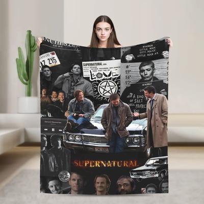 Supernatural TV Flanellen Deken Super Zachte Plaid voor Woonkamer Decoratief Grafisch Beddengoed Bank Bed Bedekking