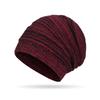 Winter Women Men Pleated Warm Cap Coldproof Elastic Knitted Cap Two-Color Cap
