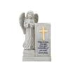 Fluorescent Angel Statues Garden Decors Resin Praying Angel Figurines Garden Memorial Angel for Lawn Yard Porch Decors