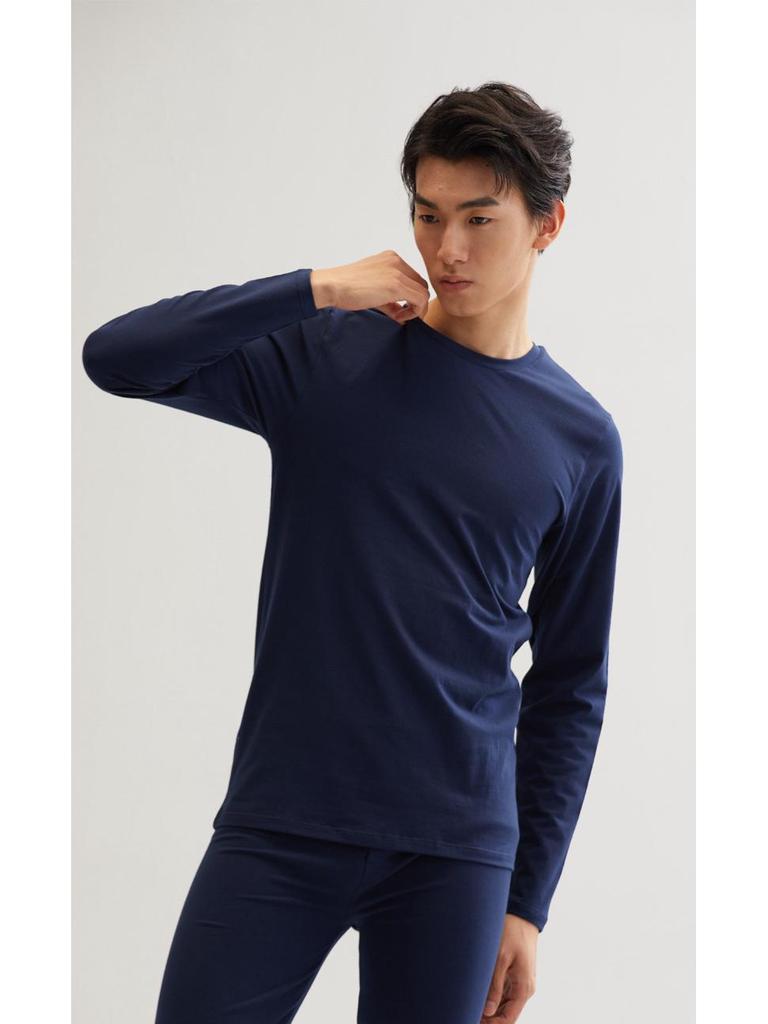 Men's Winter Pure Cotton Thermal Tops: Lightweight, Warm, Single-Piece Sweater-Style Underwear.