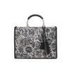 Daks Navy Flower Embroidery Jacquard Large Tote Bag Dcba5f655n2
