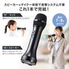 Sanwa Direct 400-SP111 Compact Integrated Speaker and Microphone with Bluetooth, 15W, Lightweight (300g), Includes Strap, Rechargeable