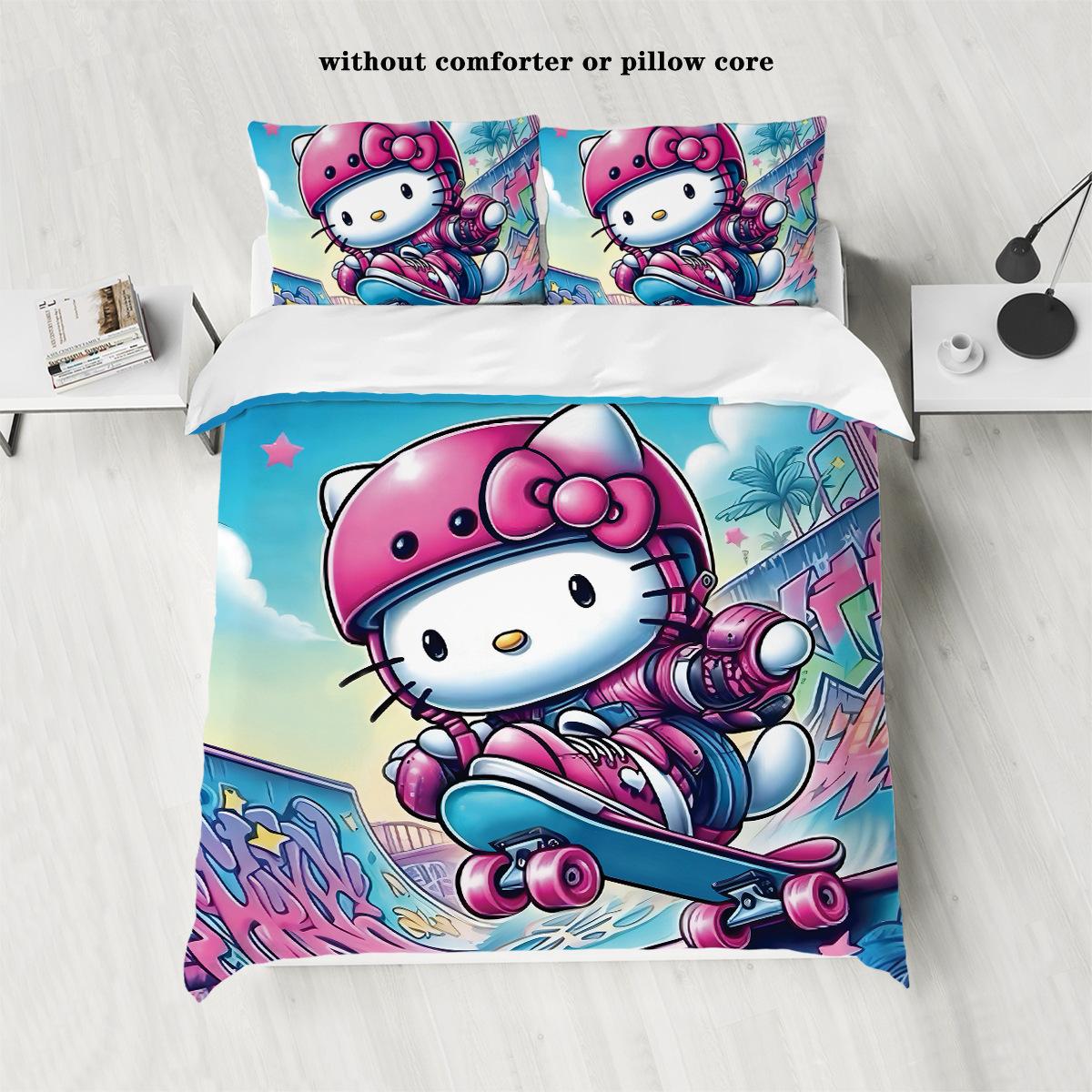 

Home Textile 3D Digital Printing Theme Polyester Three-Piece Digital Printing 135x200cm