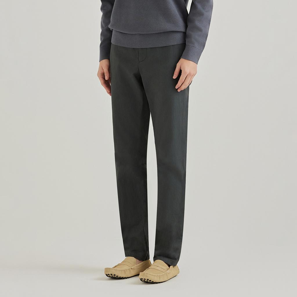 FERRAROMILANO Cotton Spandex Cation Washed Pants Charcoal (Am0Esl15238)