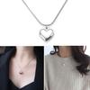 Stylish Metal Heart Pendant Necklace Multifuntional Jewelry Metal Texture Suitable for Everyday Wear and Parties