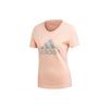 Adidas T Shirts Women's Pink Crew Neck Moderate Straight Fit FM9448