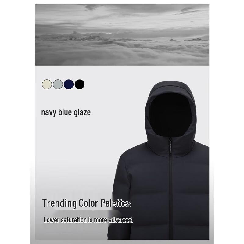 Bosideng B250245560 Men's Mid-Length Hooded Down Jacket