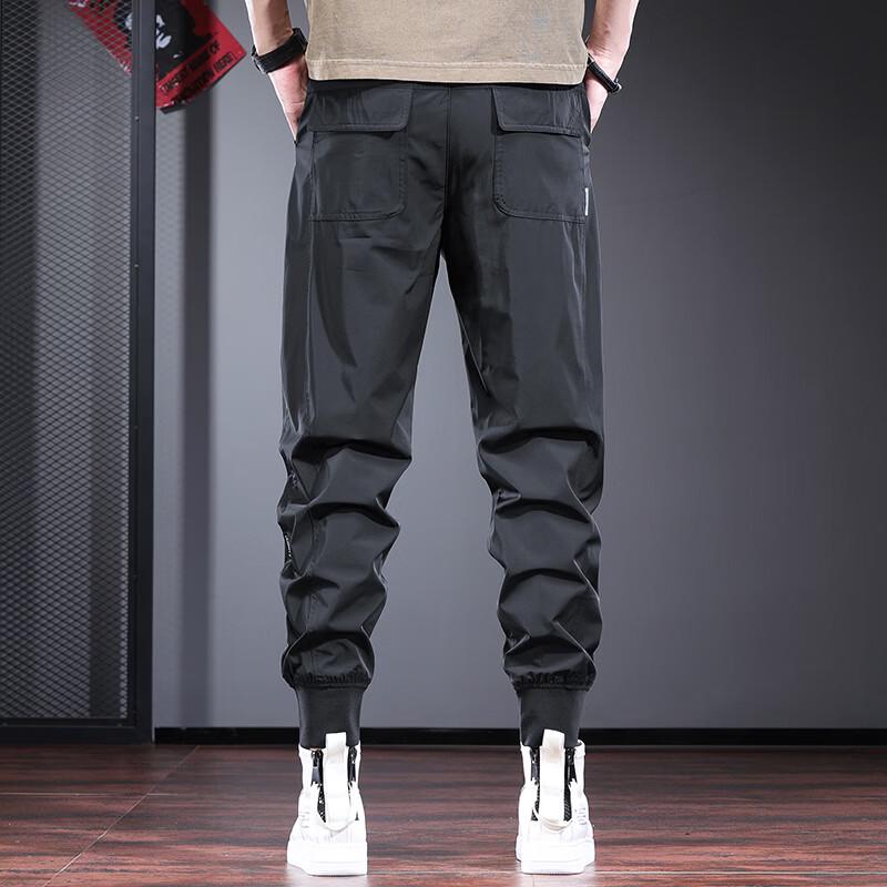 Jie Leinuo Herren Ice Silk Freizeit Jogginghose