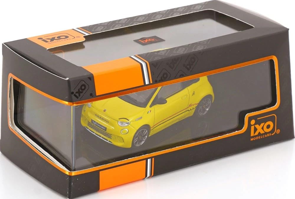 IXO Scala 1/43 Fiat 500e Abarth 2024 Giallo Modello in Metallo pressofuso [Importazione Parallela]