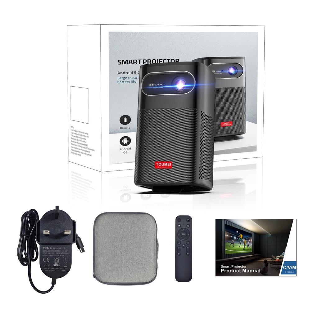 M1 Portable Smart Home Projector, 1080p Ultra-Clear for Living Room & Bedroom